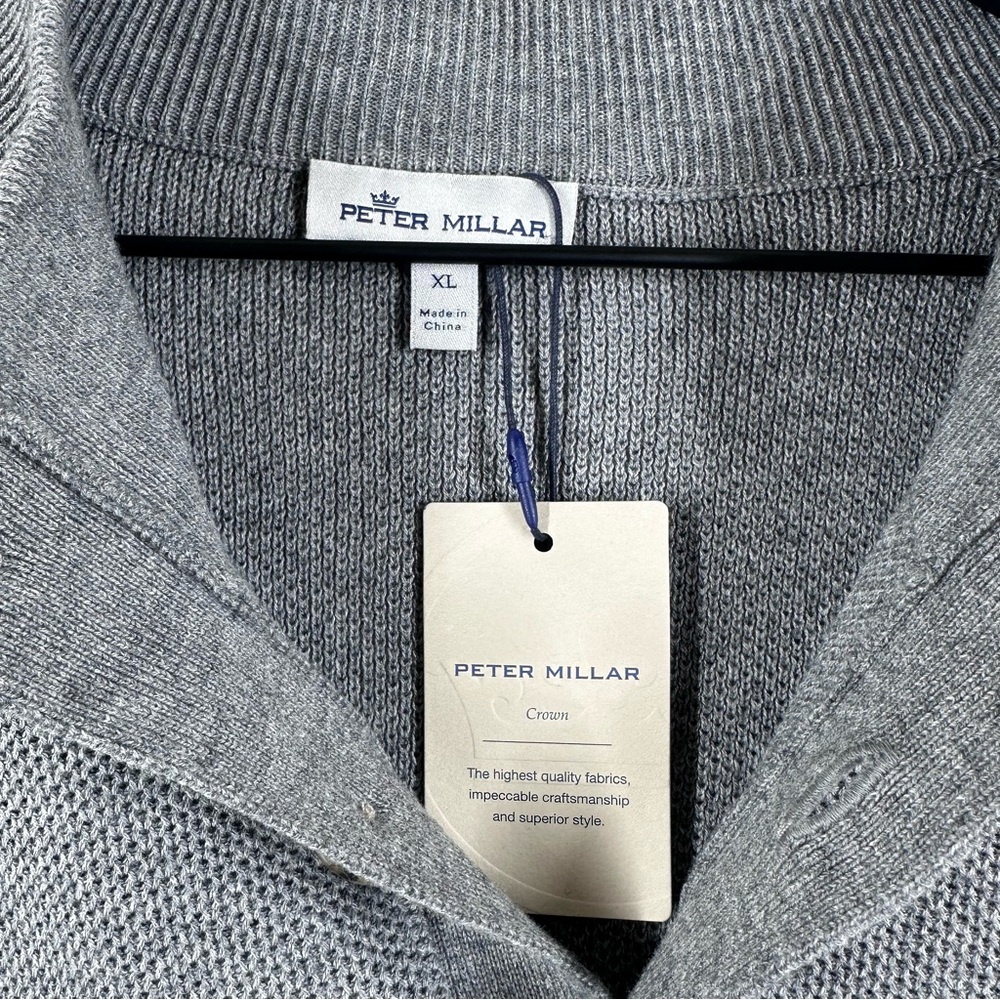 Peter Millar Crown Parkway Textured 3-Button Mock Neck Sweater XL NWT - Picture 8 of 12